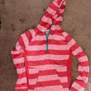 Avalanche Red and Pink Striped Hoodie